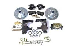 1955 1957 Chevy Car 2 Drop Manual Zinc Disc Brake Conversion Kit Black Wilwood