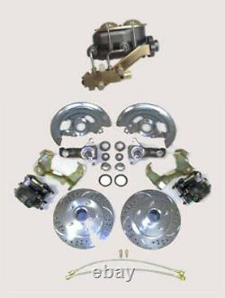 1964-1972 GM A F X Body Manual Slotted Disc Brake Conversion Kit Stock Spindles