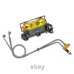 1964-65 GM A Body Manual Drum Brake Dual Master Cylinder Conversion Kit with Lines