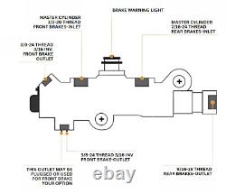 1964-72 A body Red Wilwood Power Brake Conversion Kit Manual master disc drum