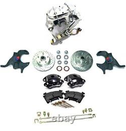 1964 72 GM A-Body 2 Drop Manual Disc Brake Conversion Kit Chrome Black Wilwood