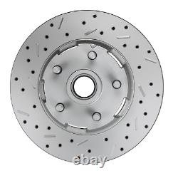 1970-1973 Ford Mustang Manual Front Disc Brake Conversion Kit with Drilled Rotors