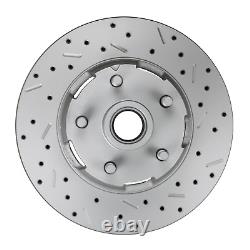 1970-1973 Ford Mustang Manual Front Disc Brake Conversion Kit with Drilled Rotors