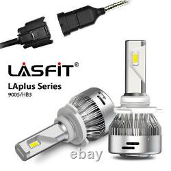 2 Pairs Lasfit 9005 LED Bulbs Headlight High Low Beam Conversion Kit Lamp Bright