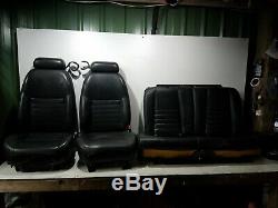 2000-2004 ford mustang GT black leather seat set power / manual fronts + rear OE