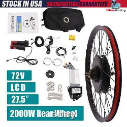 2000 Watt E Bike Motor 27.5 inch Rear Wheel LCD Electric Bicycle Conversion Kit