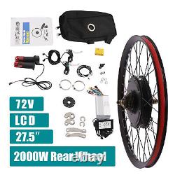 2000W E-Bike Motor 27.5 Rear Wheel LCD Electric Bicycle Conversion Kit Set