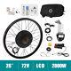 26 Tire Electric Bicycle Motor E-bike Rear Wheel Lcd Conversion Kit 72v 2kw