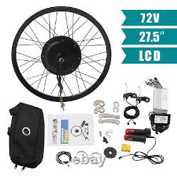 27.5 eBike Conversion Kit Rear Wheel Electric Bike Hub Motor LCD Set 72V 2000W