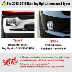 6x Combo LED Headlights+Fog Lights for RAM 1500 2500 3500 2013-2018 6000K White