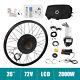 72v 2000w 26'' Rear Wheel Electric Bicycle Conversion Kit E Bike Hub Motor Withlcd