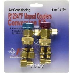 A/C Tool for R1234yf Refrigerant Gas Freon Manual Couplers Conversion Kit