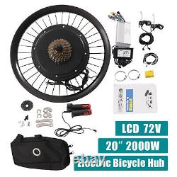 E-Bike Conversion Kit 20 Rear Wheel Motor 72V 2000W Mutifunction LCD Display