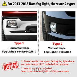 For Ram 1500 2500 3500 2016-2018 LED Projector Headlights Fog Light Bulbs Lamp