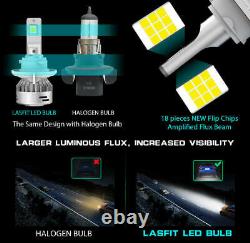 LASFIT Combo Pack H13 LED Headlight Kit 9145 Fog Light Conversion Kit Error Free