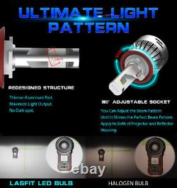Lasfit H11 9005 LED Bulb Headlight High Beam Fog Light Conversion Kit Pure White