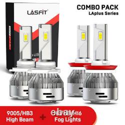 Lasfit H11 9005 LED Bulbs Combo Headlight High Beam Fog Light Conversion Kit 4x