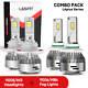Lasfit H13 9006 Led Headlights+fog Light Bulbs Conversion Kit 6000k White Bright
