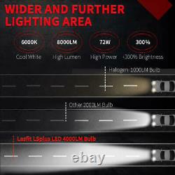 Lasfit H13 9008 LED Bulbs Headlights High Low Beam Lamps Kit 6000K Super Bright