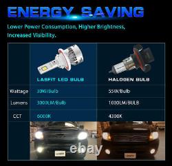Lasfit H13 9145 H10 LED Headlight Bulb Fog Light Conversion Kit 6000K Pure White
