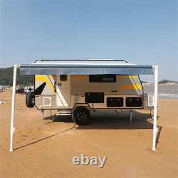 Retractable RV Awning Complete Kit 16x8 Ft Patio Camper Trailer PVC Steel Canopy
