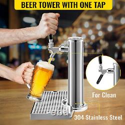 VEVOR 1 Tap Single Chrome Tower Draft Beer Kegerator Keezer Conversion Kit