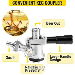 VEVOR 2 Tap Double Chrome Tower Draft Beer Kegerator Keezer Conversion Kit
