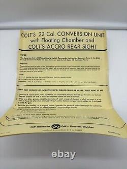 Vintage Colt Ace Conversion Kit. 22 LR NIB With Manuals, Wax Paper, Magazine