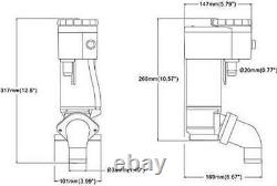 White Manual To Electric Marine Toilet Conversion Kit Floor Mounted Polypropylen