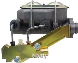 1964-72 Kit de conversion de frein à disque et tambour Red Wilwood Power Brake avec maître cylindre manuel