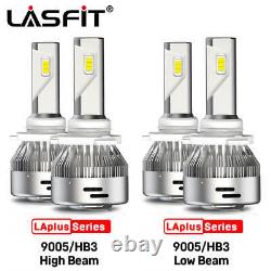 2 Paires Lasfit 9005 Ampoules Led Phare Haut Faible Faisceau Kit De Conversion Lampe Lumineux