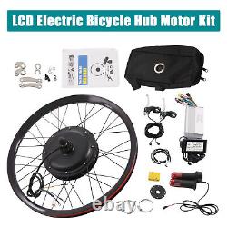 26 Roue arrière 72V 2KW Kit de conversion de moteur de vélo électrique E-Bike LCD Hub