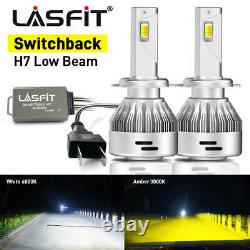 Ampoule Led Lasfit H7 Phare High Low Beam Kit De Conversion Switchback Blanc 6000k