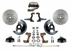 Kit de conversion de frein à disque Leed Brakes FC1002-3A1X avant, manuel, perforé à croix