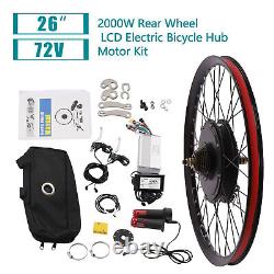 Kit de conversion de moyeu de vélo électrique 26 pouces roue arrière 72V 2000W