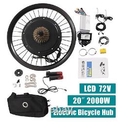 Kit de conversion de vélo électrique 20 pouces avec moteur de moyeu arrière 72V 2000W