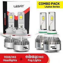 Lasfit Combo Pack H13 Kit Phare Led 9145 Kit De Conversion De Lumière De Brouillard Erreur Gratuit