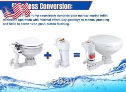 Manuel du kit de conversion de toilettes marines électriques (12V) avec livraison gratuite aux États-Unis